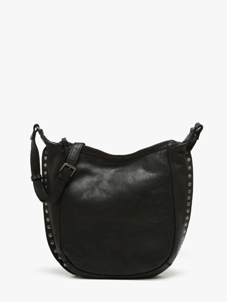 Sac Bandoulière Barcelone Cuir Basilic pepper Noir barcelone BBAC02
