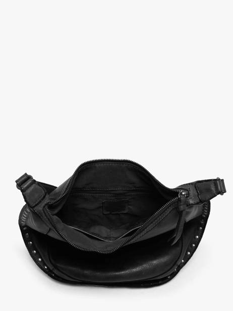 Sac Bandoulière Barcelone Cuir Basilic pepper Noir barcelone BBAC02 vue secondaire 3