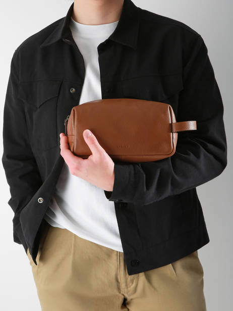 Trousse De Toilette Flandres Cuir Etrier Marron flandres EFLA920M vue secondaire 1