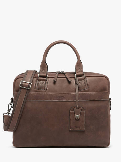 Porte-documents Spider 2 Compartiments + Pc 15'' Cuir Etrier Marron spider ESPI8022