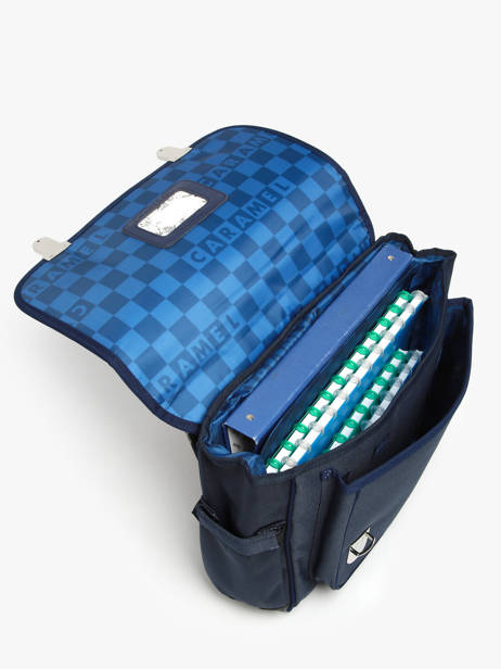 Cartable 2 Compartiments Caramel et cie Bleu fier GA vue secondaire 3