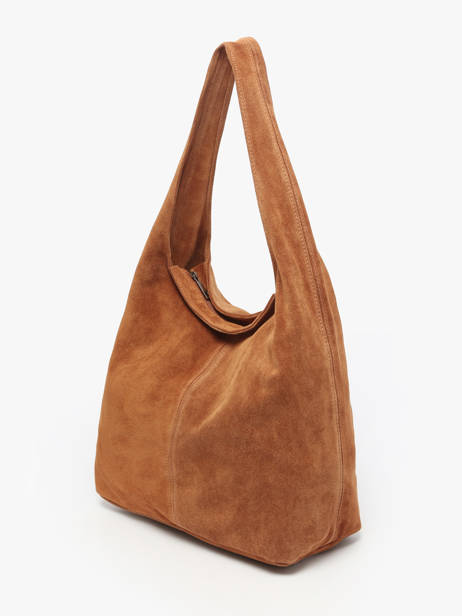 Sac Porté épaule Velvet Cuir Milano Marron velvet VE25065 vue secondaire 2