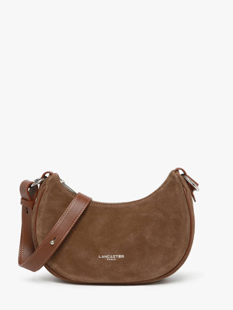 Sac Bandoulière Suede Cuir Lancaster Marron suede 81