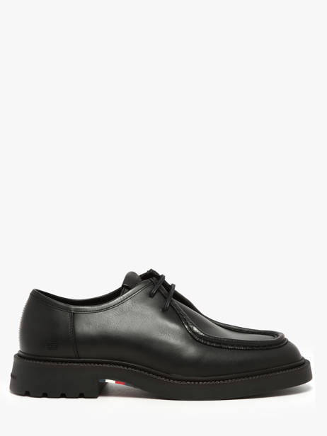 Chaussures Derbies En Cuir Tommy hilfiger Noir men 5588BDS