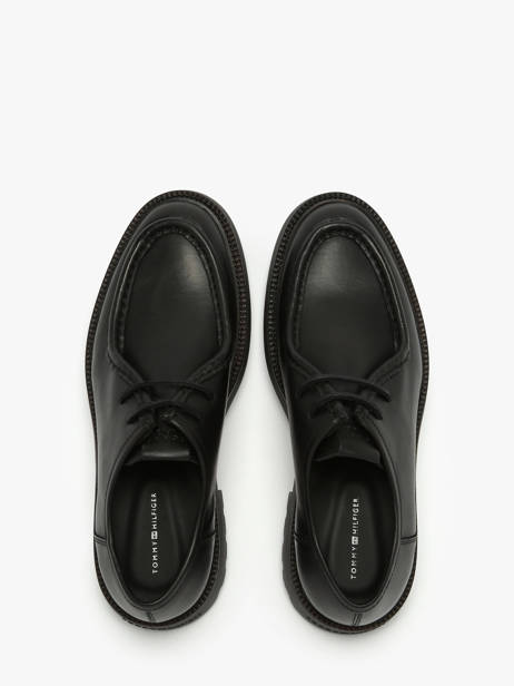 Chaussures Derbies En Cuir Tommy hilfiger Noir men 5588BDS vue secondaire 3