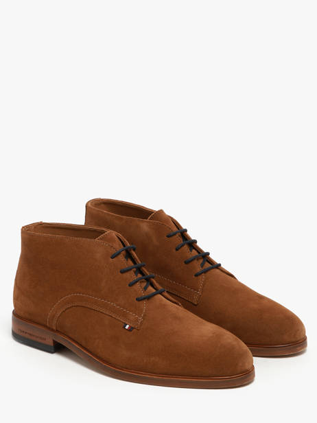 Chaussures De Ville Montante En Cuir Tommy hilfiger Marron men 5726GVQ vue secondaire 1
