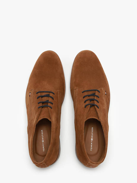Chaussures De Ville Montante En Cuir Tommy hilfiger Marron men 5726GVQ vue secondaire 3