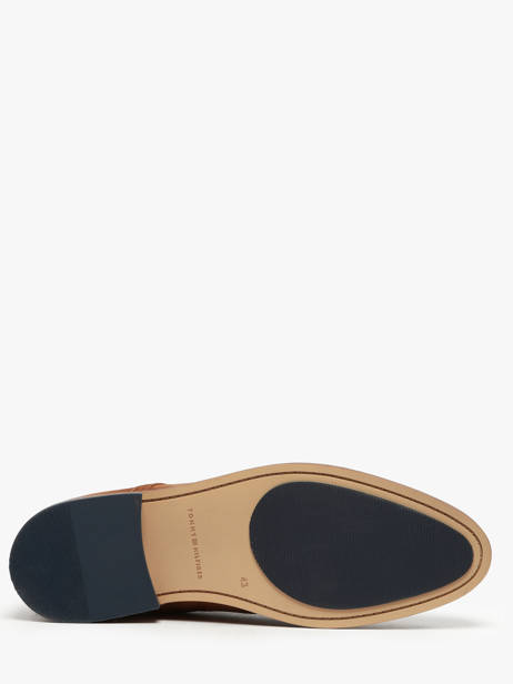 Chaussures De Ville Montante En Cuir Tommy hilfiger Marron men 5726GVQ vue secondaire 4