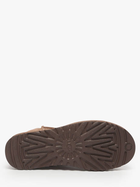 Boots Classic Ultra Mini En Cuir Ugg Marron women 1116109 vue secondaire 4