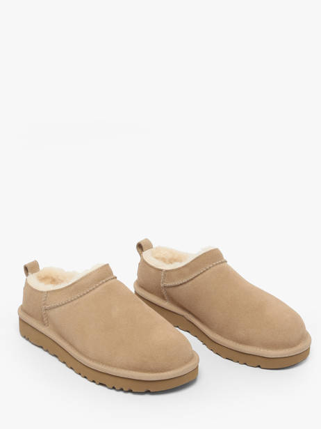 Chaussons En Cuir Ugg Beige women 1173891 vue secondaire 1