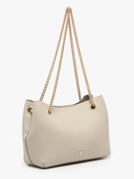 Sac Porté épaule Minimal Mono Calvin klein jeans Beige minimal mono 4F3205G vue secondaire 1