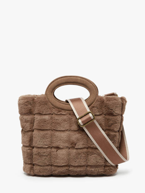 Sac Porté épaule Quadri Polyester Le voyage en panier Marron quadri AHP271 vue secondaire 4