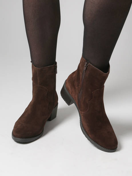 Bottines à Talon En Cuir Tt. bagatt Marron women 14006100 vue secondaire 1