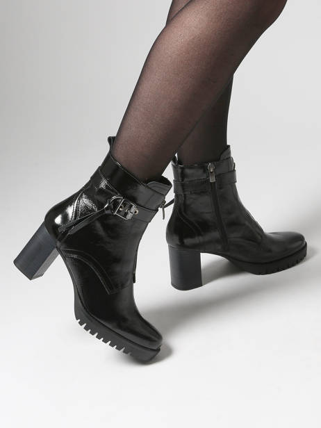 Bottines à Talon Evie En Cuir Dorking Noir women D9163 vue secondaire 1