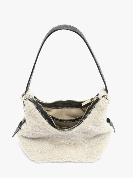 Sac Bandoulière Sam Cuir Et Mouton Nathan baume Beige vogue S vue secondaire 3