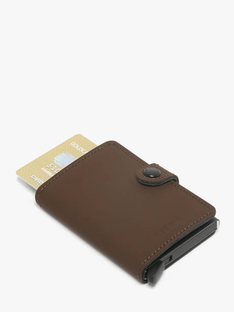 Porte-cartes Cuir Secrid Marron matte MM vue secondaire 2