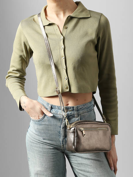 Sac Bandoulière Nine Cuir Milano Marron nine NI25115 vue secondaire 1