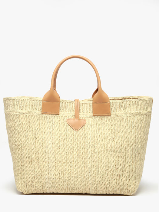 Longchamp Le roseau raphia Sacs porté main Beige
