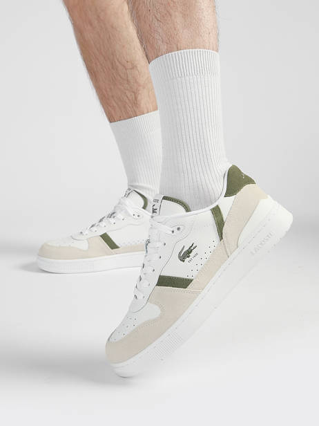 Sneakers En Cuir Lacoste Blanc men 1SMA0168 vue secondaire 1