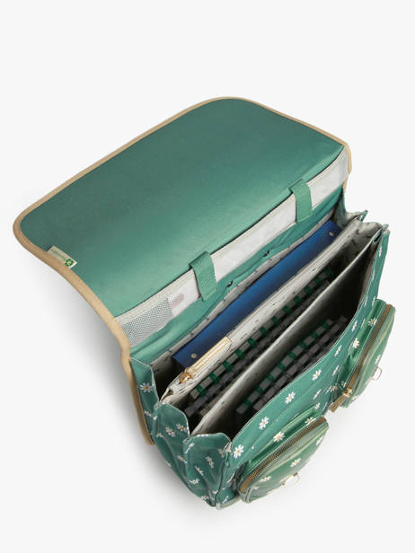 Cartable à Roulettes 3 Compartiments Cameleon Vert vintage fantasy PBVGCR41 vue secondaire 3