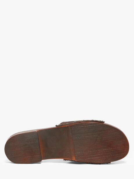 Mules En Cuir Semerdjian Marron accessoires IOLE vue secondaire 4