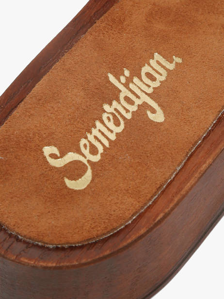 Mules En Cuir Semerdjian Marron accessoires IOLE394 vue secondaire 2