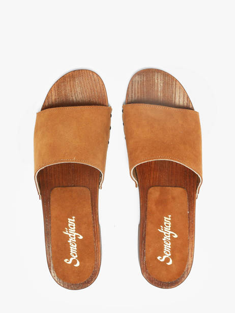 Mules En Cuir Semerdjian Marron accessoires IOLE394 vue secondaire 3